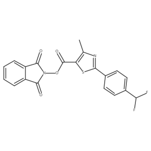 1,3-dioxo-2,3-dihydro-1H-isoindol-2-yl 2-[4-(difluoromethyl)phenyl]-4-methyl-1,3-thiazole-5-carboxylate Structure