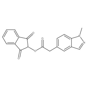 1,3-dioxo-2,3-dihydro-1H-isoindol-2-yl 2-(1-methyl-1H-indazol-5-yl)acetate结构式