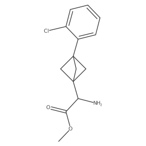 Methyl 2-amino-2-[3-(2-chlorophenyl)-1-bicyclo[1.1.1]pentanyl]acetate Structure