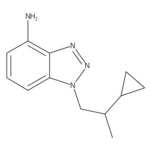 1-(2-cyclopropylpropyl)-1H-1,2,3-benzotriazol-4-amine结构式