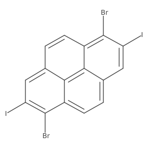 1,6-Dibromo-2,7-diiodopyrene Structure