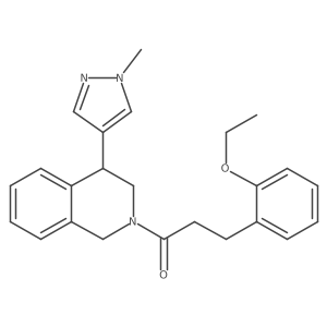 3-(2-ethoxyphenyl)-1-(4-(1-methyl-1H-pyrazol-4-yl)-3,4-dihydroisoquinolin-2(1H)-yl)propan-1-one结构式