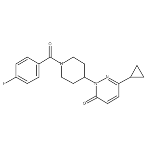 6-Cyclopropyl-2-[1-(4-fluorobenzoyl)piperidin-4-yl]-2,3-dihydropyridazin-3-one结构式