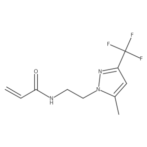 N-[2-[5-Methyl-3-(trifluoromethyl)pyrazol-1-yl]ethyl]prop-2-enamide Structure