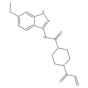N-(6-methoxy-1H-indazol-3-yl)-1-(prop-2-enoyl)piperidine-4-carboxamide Structure