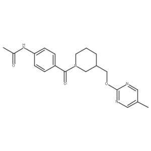 N-[4-(3-{[(5-methylpyrimidin-2-yl)oxy]methyl}piperidine-1-carbonyl)phenyl]acetamide结构式