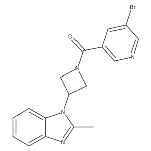 1-[1-(5-bromopyridine-3-carbonyl)azetidin-3-yl]-2-methyl-1H-1,3-benzodiazole Structure