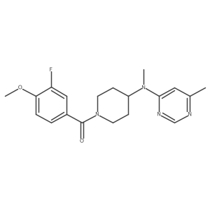 N-[1-(3-fluoro-4-methoxybenzoyl)piperidin-4-yl]-N,6-dimethylpyrimidin-4-amine Structure