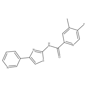 5-fluoro-4-methyl-N-[4-(pyridin-3-yl)-1,3-thiazol-2-yl]pyridine-2-carboxamide Structure