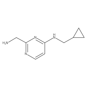 2-(aminomethyl)-N-(cyclopropylmethyl)pyrimidin-4-amine结构式