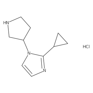 2-cyclopropyl-1-(pyrrolidin-3-yl)-1H-imidazole hydrochloride结构式