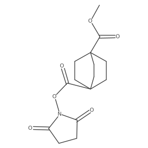 Bicyclo[2.2.2]octane-1,4-dicarboxylic acid 2,5-dioxo-pyrrolidin-1-yl ester methyl ester结构式