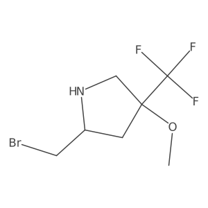 (2S,4S)-2-(bromomethyl)-4-methoxy-4-(trifluoromethyl)pyrrolidine结构式