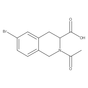 2-Acetyl-6-bromo-1,2,3,4-tetrahydroisoquinoline-3-carboxylic acid Structure