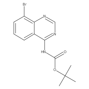 tert-butyl N-(8-bromoquinazolin-4-yl)carbamate结构式