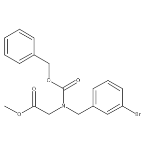 Methyl 2-{[(benzyloxy)carbonyl][(3-bromophenyl)methyl]amino}acetate结构式