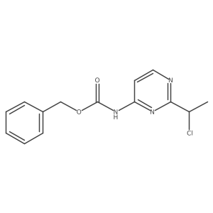 benzyl N-[2-(1-chloroethyl)pyrimidin-4-yl]carbamate Structure