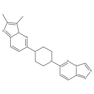 1-{2,3-Dimethylimidazo[1,2-b]pyridazin-6-yl}-4-{[1,2,4]triazolo[4,3-b]pyridazin-6-yl}piperazine结构式