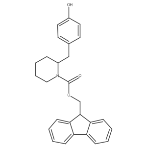 (9H-fluoren-9-yl)methyl 2-[(4-hydroxyphenyl)methyl]piperidine-1-carboxylate结构式