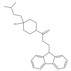 (9H-fluoren-9-yl)methyl 4-[2-(dimethylamino)ethyl]-4-hydroxypiperidine-1-carboxylate结构式