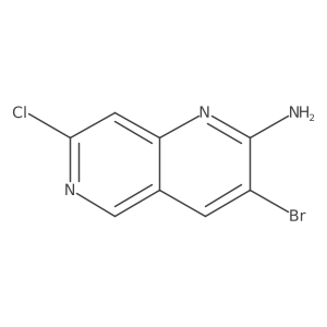 3-bromo-7-chloro-1,6-Naphthyridin-2-amine Structure
