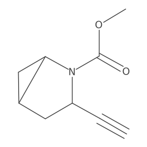 Methyl (1S,3R,5S)-3-ethynyl-2-azabicyclo[3.1.0]hexane-2-carboxylate Structure