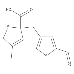 2-[(5-Formyl-3-thienyl)methyl]-2,5-dihydro-4-methyl-2-thiophenecarboxylic acid结构式