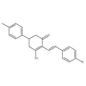 2-[[(4-Bromophenyl)amino]methylene]-5-(4-methylphenyl)-1,3-cyclohexanedione Structure