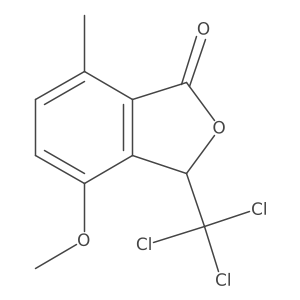 4-Methoxy-7-methyl-3-(trichloromethyl)-1(3H)-isobenzofuranone结构式