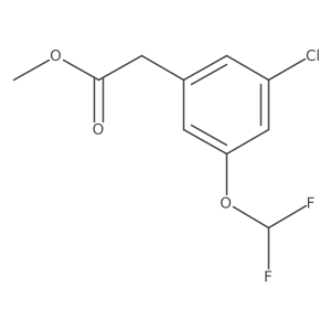 3-Chloro-5-difluoromethoxyphenylacetic acid methyl ester结构式