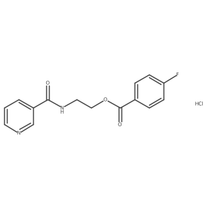 2-(Nicotinamido)ethyl 4-fluorobenzoate hydrochloride Structure