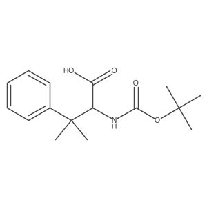 (S)-2-((tert-Butoxycarbonyl)amino)-3-methyl-3-phenylbutanoic acid结构式