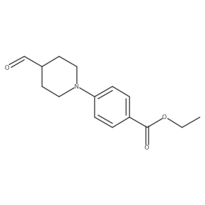Ethyl 4-(4-formyl-1-piperidinyl)benzoate结构式