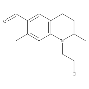 1-(2-Chloroethyl)-1,2,3,4-tetrahydro-2,7-dimethyl-6-quinolinecarboxaldehyde结构式