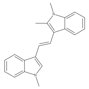 1,2-Dimethyl-3-[2-(1-methyl-1H-indol-3-yl)ethenyl]-1H-indole结构式