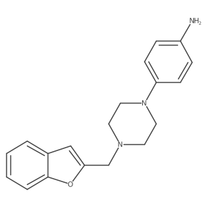 4-[4-(1-Benzofuran-2-ylmethyl)piperazin-1-yl]aniline结构式