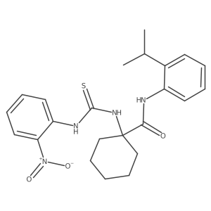 N-[2-(1-Methylethyl)phenyl]-1-[[[(2-nitrophenyl)amino]thioxomethyl]amino]cyclohexanecarboxamide结构式