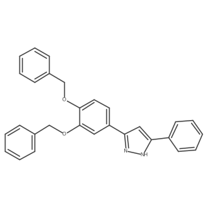 3-[3,4-Bis(phenylmethoxy)phenyl]-5-phenyl-1H-pyrazole结构式
