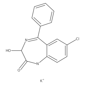 Oxazepam potassium Structure