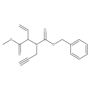 Methyl (S)-2-(((benzyloxy)carbonyl)(prop-2-yn-1-yl)amino)but-3-enoate Structure