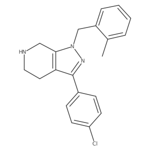 1h-Pyrazolo[3,4-c]pyridine,3-(4-chlorophenyl)-4,5,6,7-tetrahydro-1-[(2-methylphenyl)methyl]- Structure