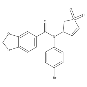 N-(4-bromophenyl)-N-(1,1-dioxido-2,3-dihydrothiophen-3-yl)benzo[d][1,3]dioxole-5-carboxamide Structure