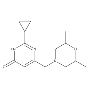 2-Cyclopropyl-6-[(2,6-dimethylmorpholino)methyl]-4-pyrimidinol结构式