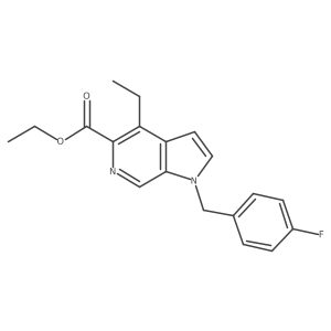 1h-Pyrrolo[2,3-c]pyridine-5-carboxylic acid,4-ethyl-1-[(4-fluorophenyl)methyl]-,ethyl ester结构式