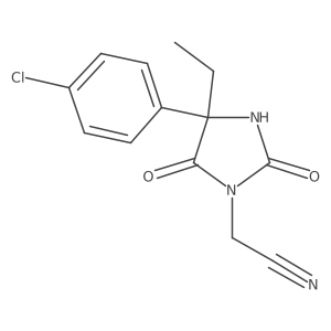 2-[4-(4-Chlorophenyl)-4-ethyl-2,5-dioxoimidazolidin-1-yl]acetonitrile Structure