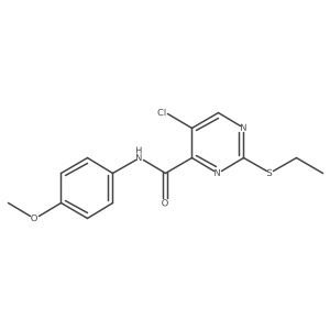 5-chloro-2-(ethylsulfanyl)-N-(4-methoxyphenyl)pyrimidine-4-carboxamide Structure
