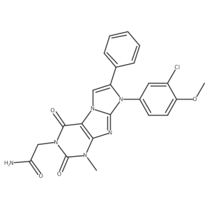 2-(8-(3-chloro-4-methoxyphenyl)-1-methyl-2,4-dioxo-7-phenyl-1H-imidazo[2,1-f]purin-3(2H,4H,8H)-yl)acetamide结构式