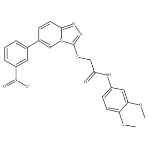 N-(3,4-dimethoxyphenyl)-2-((6-(3-nitrophenyl)-[1,2,4]triazolo[4,3-b]pyridazin-3-yl)thio)acetamide Structure