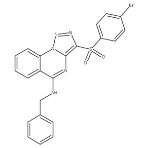 N-benzyl-3-[(4-bromophenyl)sulfonyl][1,2,3]triazolo[1,5-a]quinazolin-5-amine Structure