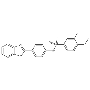 3-fluoro-4-methoxy-N-(4-thiazolo[5,4-b]pyridin-2-ylphenyl)benzenesulfonamide结构式